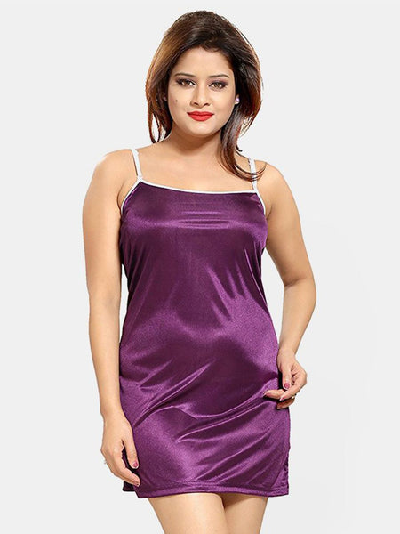 Be You Women Satin Nightwear Set-4 Pcs