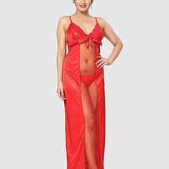 Be You Women Satin Maxi Nightdress