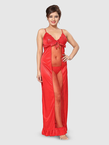 Be You Women Satin Maxi Nightdress