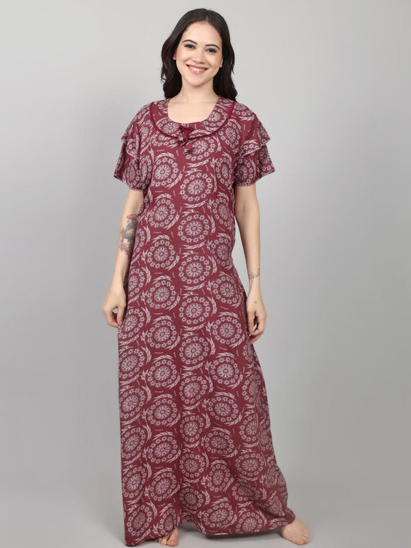 Be You Printed Maxi Nightdress