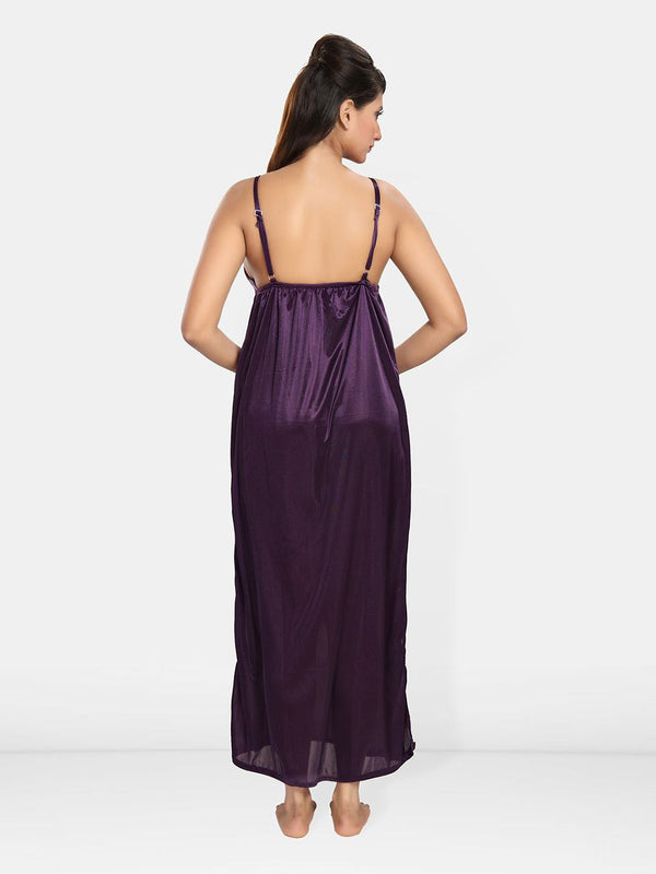 Be You Women Satin Maxi Nightdress With Robe