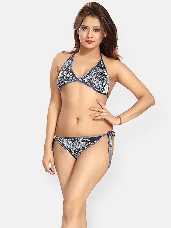 Be You Women Satin Floral Printed Nightwear Set