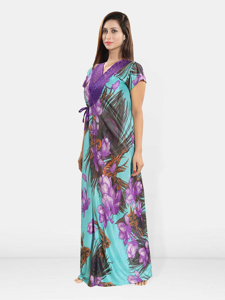 Be You Women Pack Of 2 Printed Maxi Nightdress