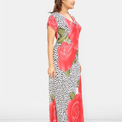Be You Women Printed Maxi Nightdress