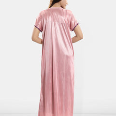 Be You Embroidered Satin Maxi Nightdress With Robe