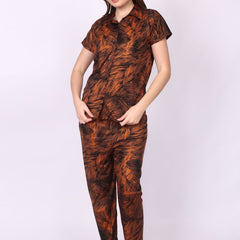 Be You Women Printed Satin Night suit