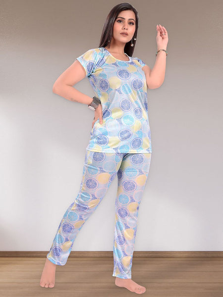 Be You Women Geometric Printed Top Pyjamas Night suit