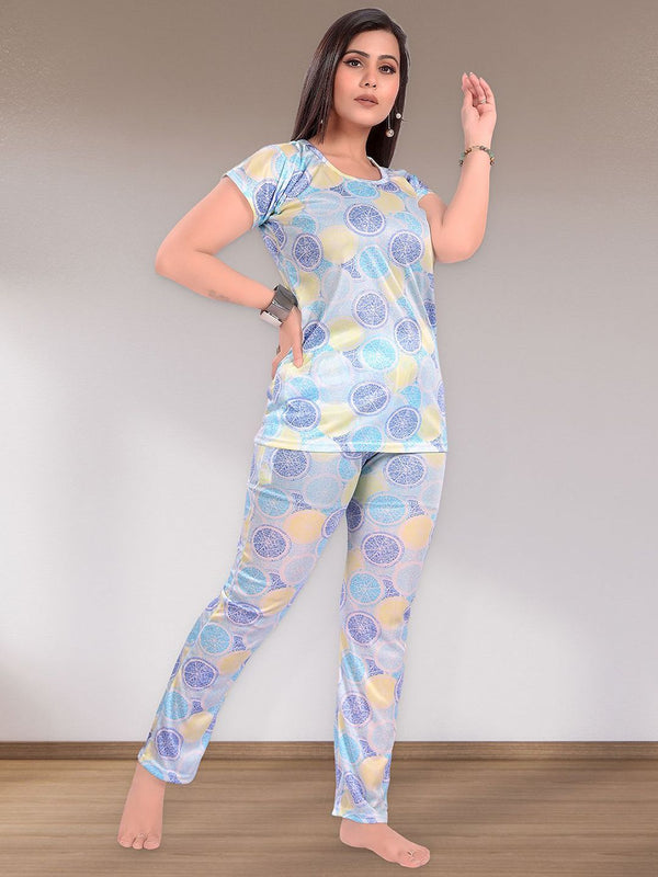 Be You Women Geometric Printed Top Pyjamas Night suit