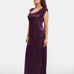 Be You Women Satin Maxi Nightdress