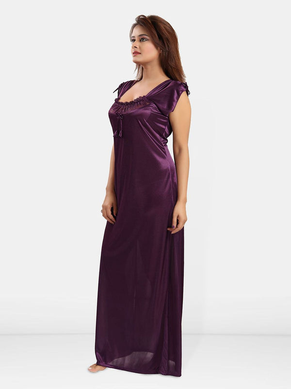 Be You Women Satin Maxi Nightdress