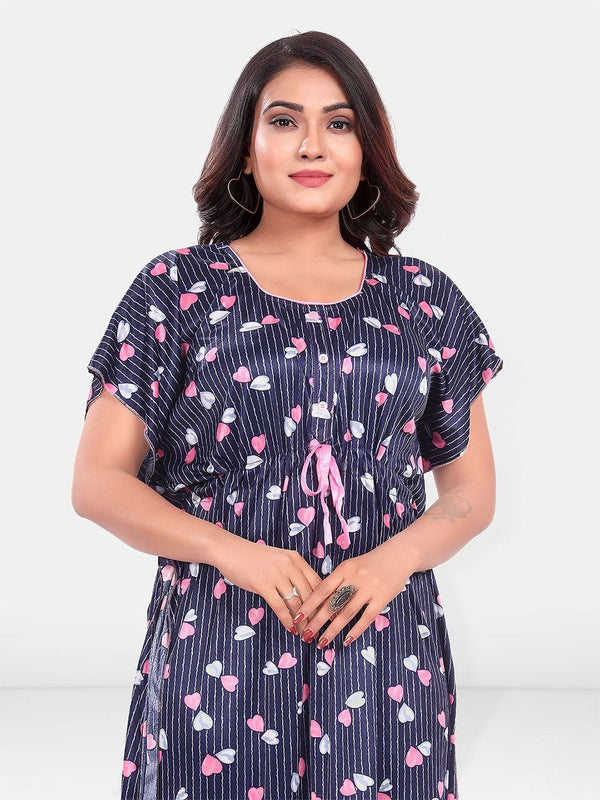Be You Women Conversational Printed  Kaftan Maxi Nightdress
