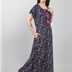 Be You Alpine Abstract Printed Maxi Nightdress