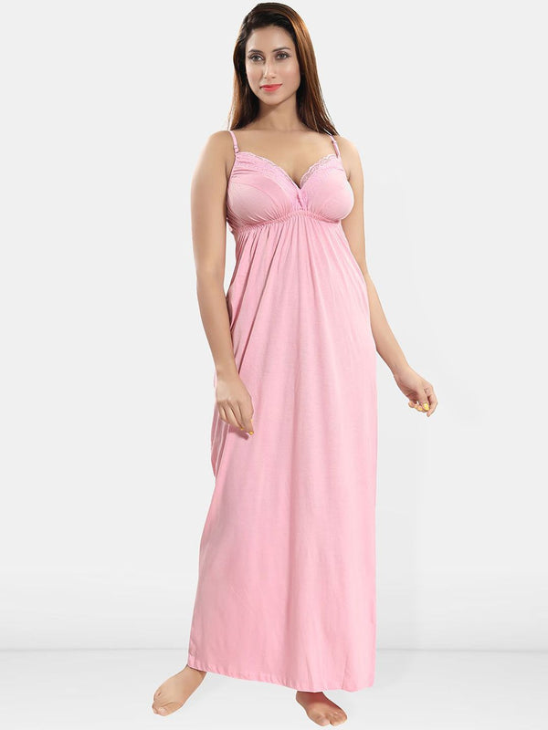 Be You Lace Cotton Maxi Nightdress