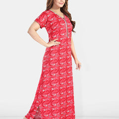 Be You Women Printed Maxi Nightdress