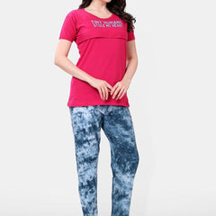 Be You Women Printed Maternity Night suit