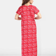 Be You Women Printed Maxi Nightdress