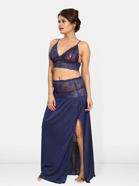 Be You Women Shoulder Straps Maxi Sweat Nightdress