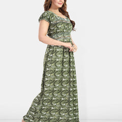 Be You Printed Smocked Maxi Nightdress