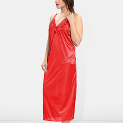 Be You Women Shoulder Straps Maxi Nightdress with Robe