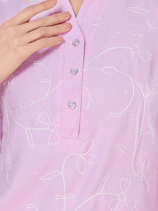 Be You Embroidered Top With Trousers Co-Ords