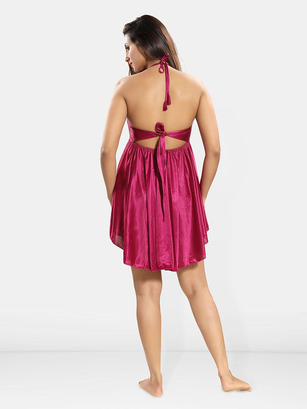 Be You Halter Neck Nightdress With Robe