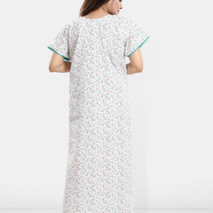 Be You Women Printed Maxi Nightdress