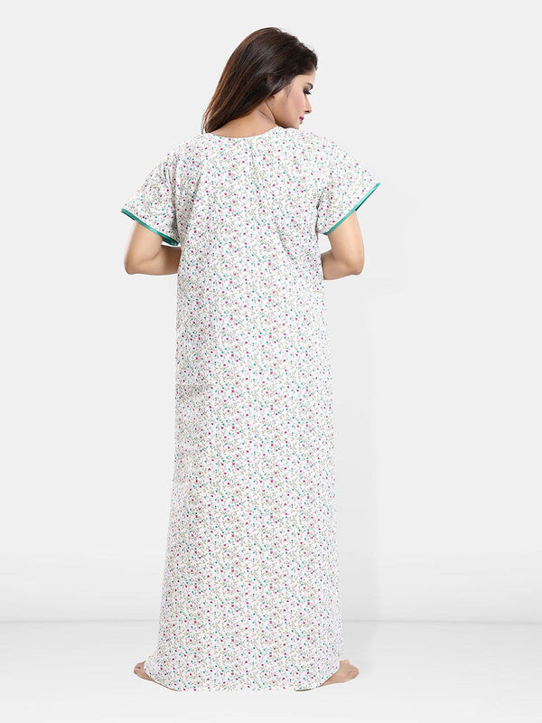 Be You Women Printed Maxi Nightdress