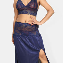 Be You Women Shoulder Straps Maxi Sweat Nightdress