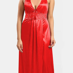 Be You Halter Neck Satin Maxi Nightdress