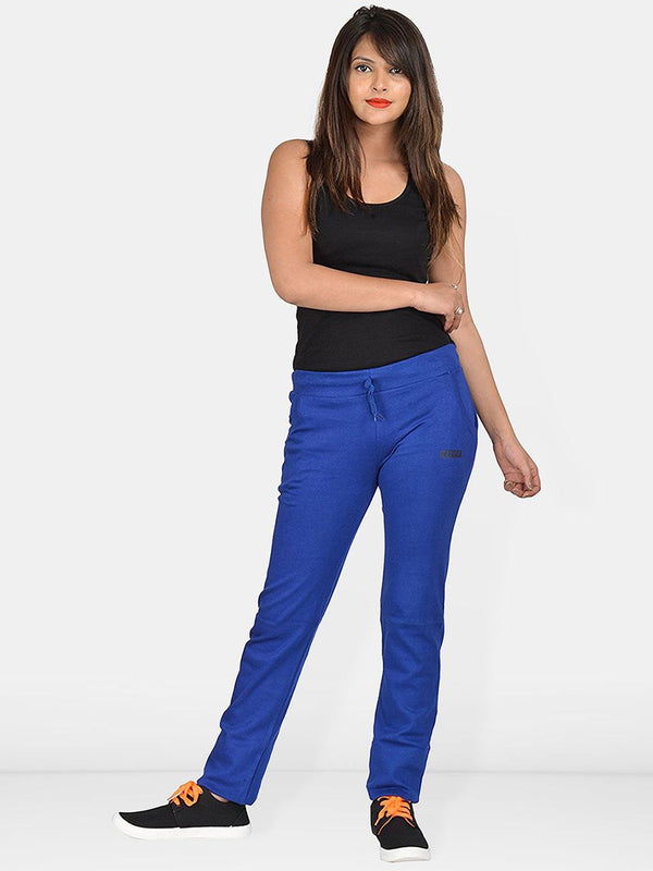 Be You Women Regular Fit Mid Rise Cotton Track Pants