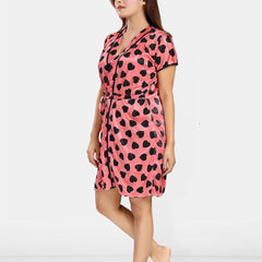 Be You Women Conversational Printed Above Knee Nightdress