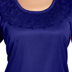 Be You Round Neck Satin Maxi Nightdress