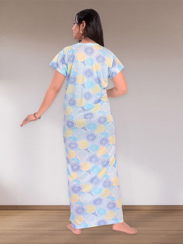 Be You Women Tropical Printed Maxi Sweat Nightdress
