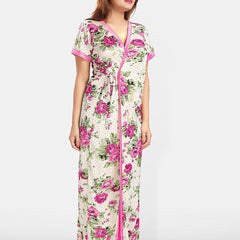Be You Floral Printed Satin Maxi Nightdress