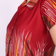 Be You Women Maroon Printed Satin Night suit