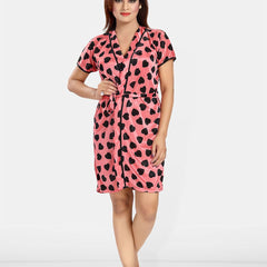 Be You Women Conversational Printed Above Knee Nightdress