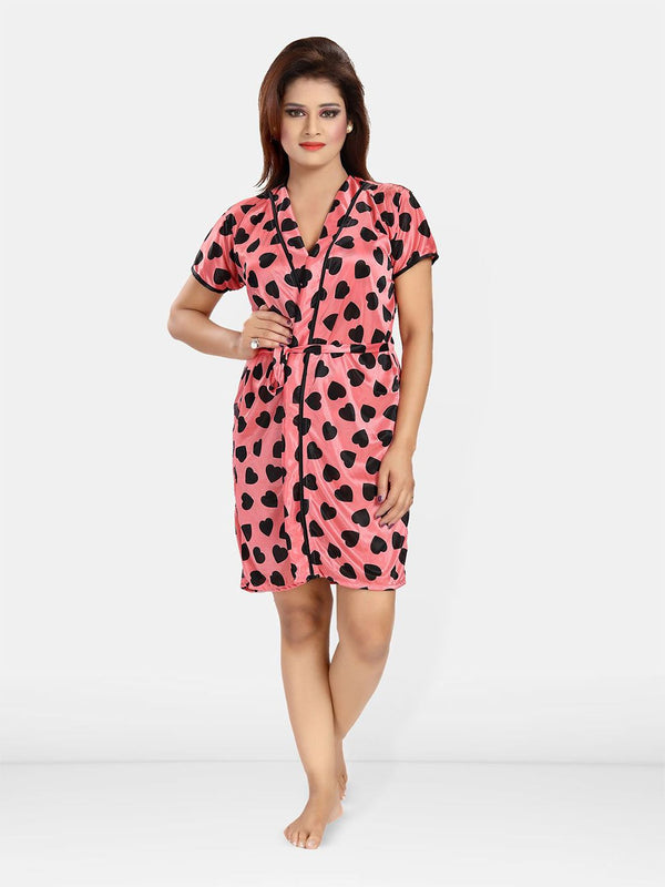 Be You Women Conversational Printed Above Knee Nightdress