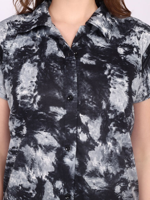 Be You Women Tie-Dye Print Top & Pyjama Night suit