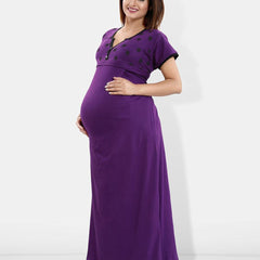 Be You Women Maxi Maternity Nightdress
