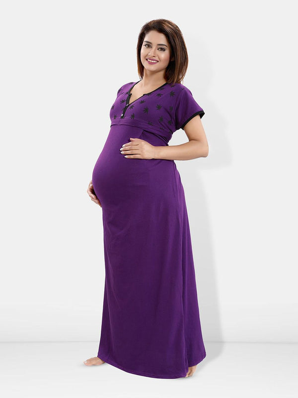 Be You Women Maxi Maternity Nightdress