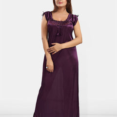 Be You Women Satin Maxi Nightdress