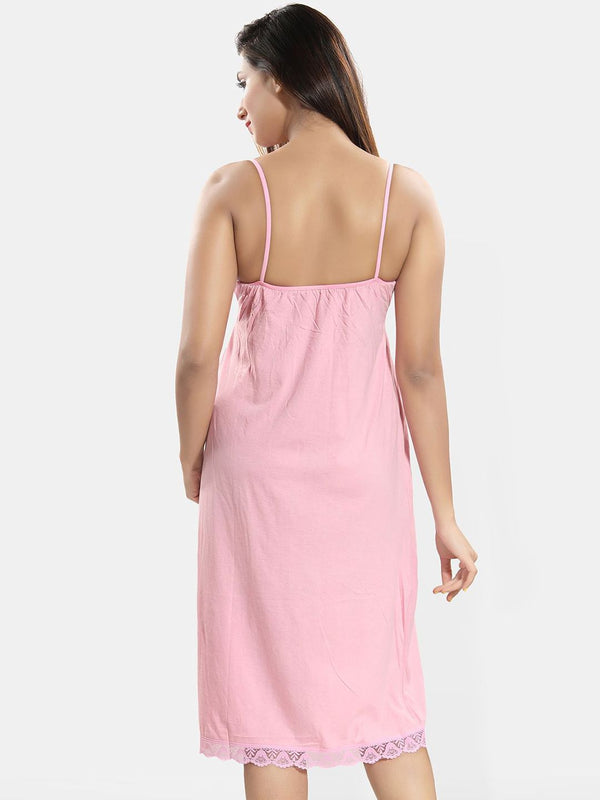 Be You Women Shoulder Strap Knee Length Empire Nightdress