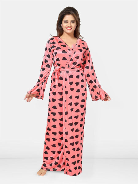 Be You Women Set Of 2 Printed Maxi Nightdress