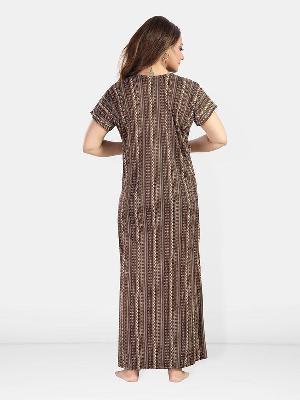Be You Ethic Motifs Printed Maxi Nightdress