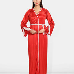 Be You Women Shoulder Straps Maxi Nightdress with Robe