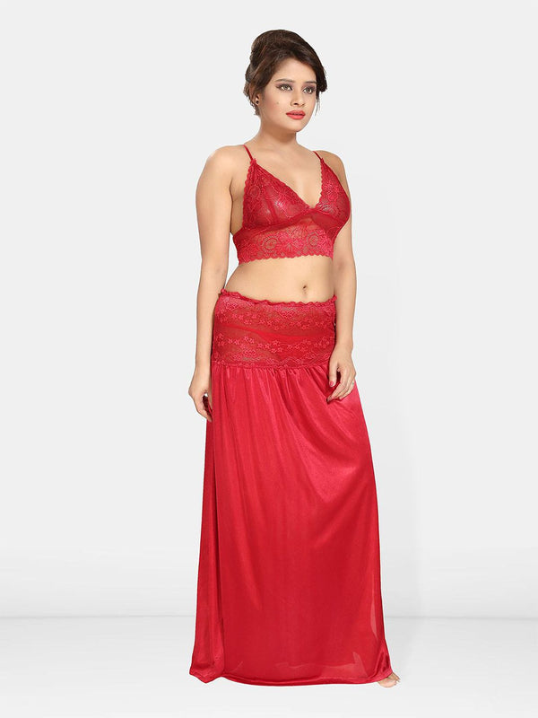 Be You Women Shoulder Straps Maxi Sweat Nightdress