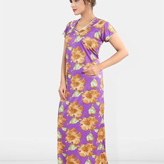 Be You Floral Printed Satin Maxi Nightdress