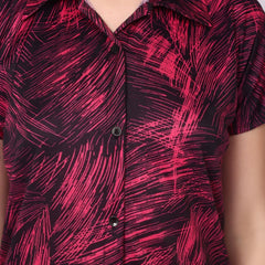 Be You Women Abstract Printed Shirt & Pyjama Night suit