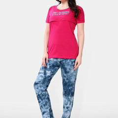 Be You Women Printed Maternity Night suit