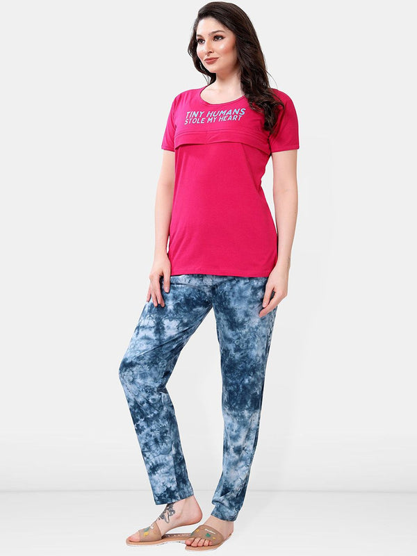 Be You Women Printed Maternity Night suit
